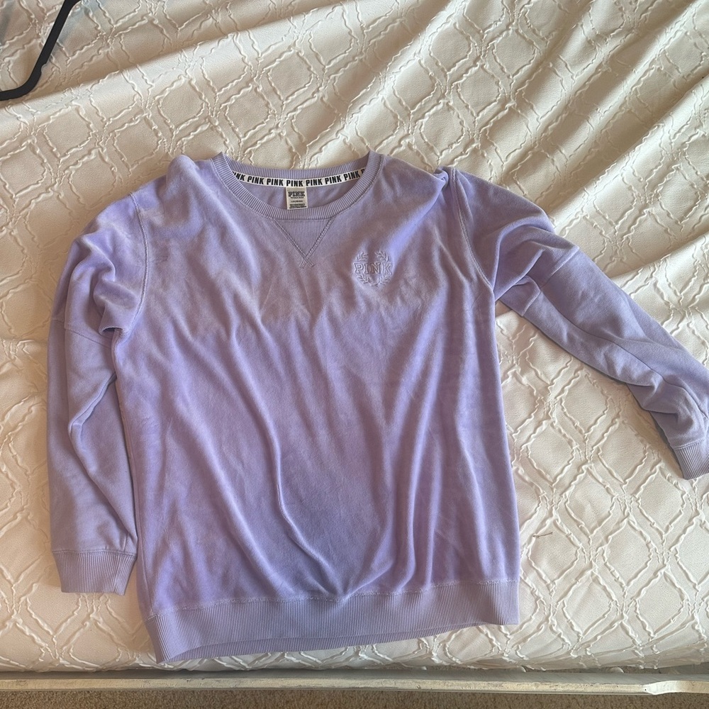 PINK by Victoria’s Secret lavender velour sweatshirt